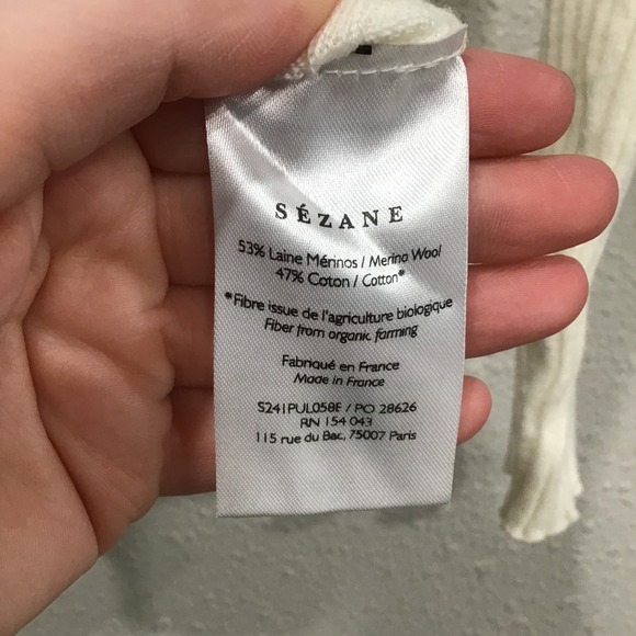 White Ribbed Sweater - Picture 6 of 8